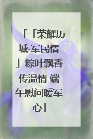 「荣耀历城·军民情」粽叶飘香传温情 端午慰问暖军心