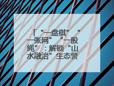 “一盘棋”“一张网”“一股绳”：解锁“山水融治”生态警务“密码”