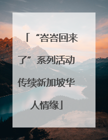 “峇峇回来了”系列活动传续新加坡华人情缘