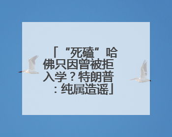 “死磕”哈佛只因曾被拒入学？特朗普：纯属造谣