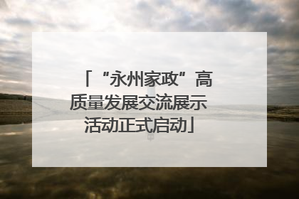 “永州家政”高质量发展交流展示活动正式启动