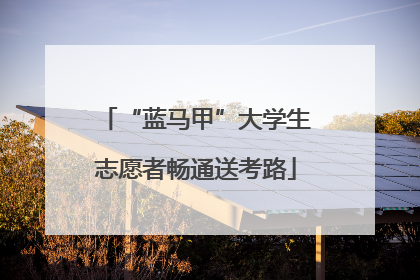 “蓝马甲”大学生志愿者畅通送考路