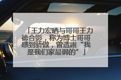 王力宏晒与哥哥王力德合影，称为博士哥哥感到骄傲，曾透露“我是我们家最弱的”
