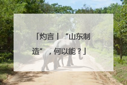 灼言丨“山东制造”，何以能？