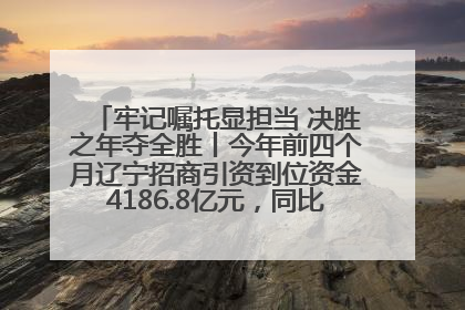 牢记嘱托显担当 决胜之年夺全胜丨今年前四个月辽宁招商引资到位资金4186.8亿元，同比增长17.4%