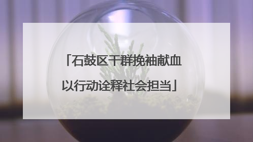石鼓区干群挽袖献血 以行动诠释社会担当