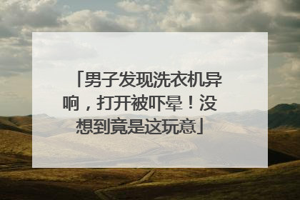 男子发现洗衣机异响，打开被吓晕！没想到竟是这玩意