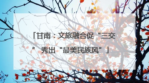 甘南：文旅融合促“三交” 秀出“最美民族风”