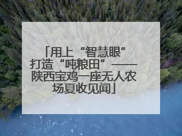 用上“智慧眼” 打造“吨粮田”——陕西宝鸡一座无人农场夏收见闻