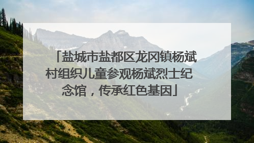 盐城市盐都区龙冈镇杨斌村组织儿童参观杨斌烈士纪念馆，传承红色基因