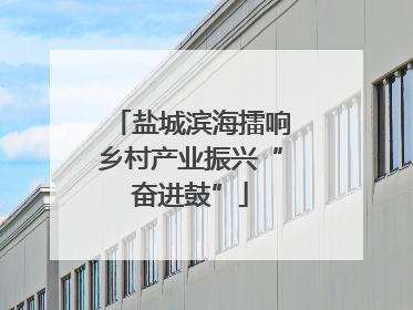 盐城滨海擂响乡村产业振兴“奋进鼓”