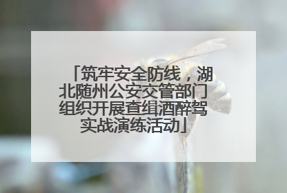 筑牢安全防线，湖北随州公安交管部门组织开展查缉酒醉驾实战演练活动