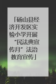 砀山县经济开发区实验小学开展“民法典宣传月”法治教育宣传