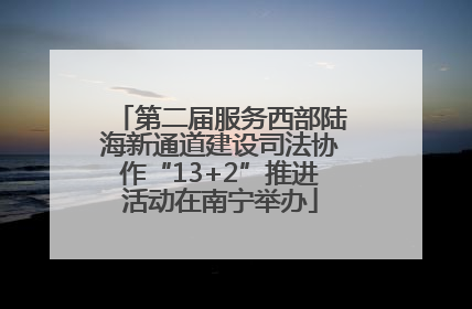 第二届服务西部陆海新通道建设司法协作“13+2”推进活动在南宁举办