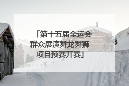 第十五届全运会群众展演舞龙舞狮项目预赛开赛
