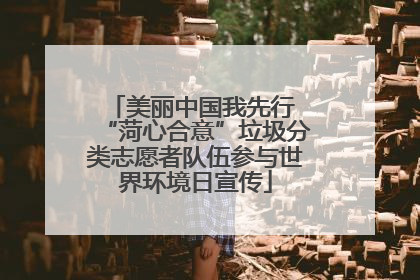 美丽中国我先行 “菏心合意”垃圾分类志愿者队伍参与世界环境日宣传