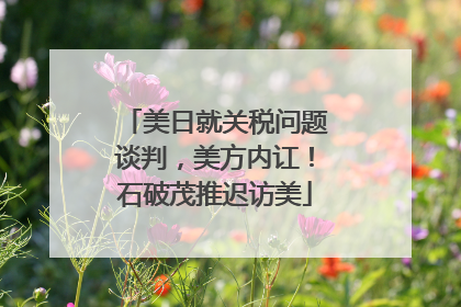 美日就关税问题谈判，美方内讧！石破茂推迟访美