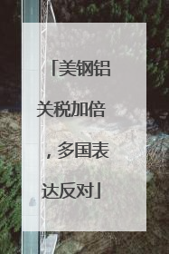 美钢铝关税加倍，多国表达反对