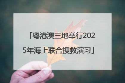 粤港澳三地举行2025年海上联合搜救演习