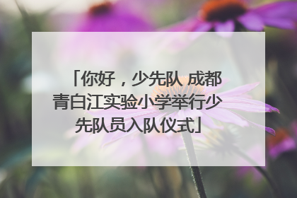 你好，少先队 成都青白江实验小学举行少先队员入队仪式