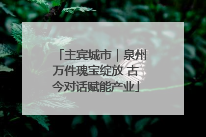 主宾城市｜泉州万件瑰宝绽放 古今对话赋能产业