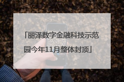丽泽数字金融科技示范园今年11月整体封顶