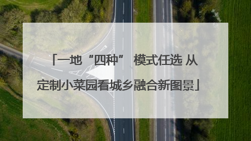 一地“四种” 模式任选 从定制小菜园看城乡融合新图景