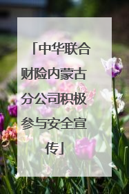 中华联合财险内蒙古分公司积极参与安全宣传