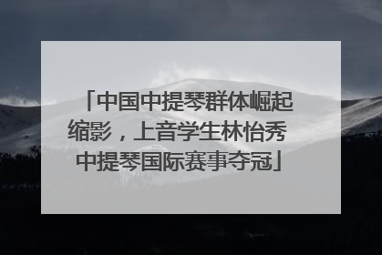 中国中提琴群体崛起缩影，上音学生林怡秀中提琴国际赛事夺冠