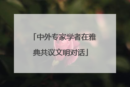 中外专家学者在雅典共议文明对话