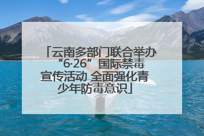 云南多部门联合举办“6·26”国际禁毒宣传活动 全面强化青少年防毒意识