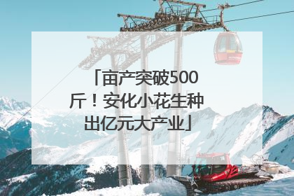 亩产突破500斤！安化小花生种出亿元大产业