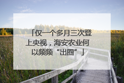 仅一个多月三次登上央视，海安农业何以频频“出圈”