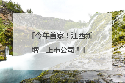 今年首家！江西新增一上市公司！