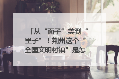 从“面子”美到“里子”！荆州这个“全国文明村镇”是怎样炼成的？