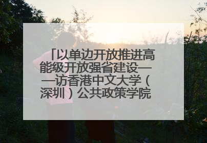 以单边开放推进高能级开放强省建设——访香港中文大学（深圳）公共政策学院院长郑永年