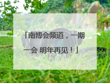 南博会频道，一期一会 明年再见！