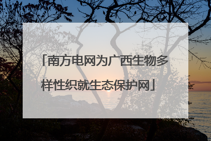 南方电网为广西生物多样性织就生态保护网