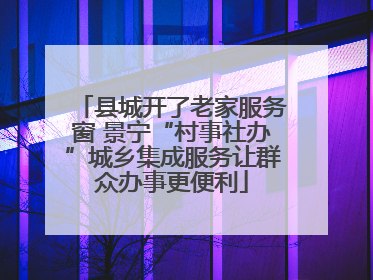 县城开了老家服务窗 景宁“村事社办”城乡集成服务让群众办事更便利
