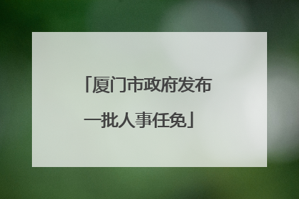 厦门市政府发布一批人事任免