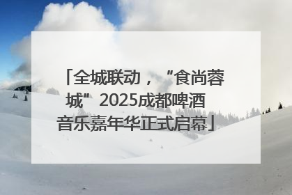 全城联动，“食尚蓉城”2025成都啤酒音乐嘉年华正式启幕