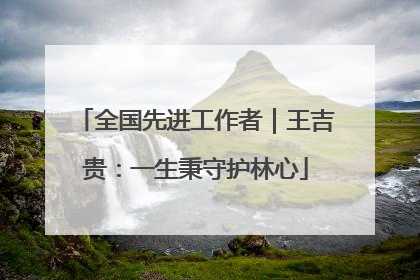 全国先进工作者｜王吉贵：一生秉守护林心