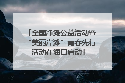 全国净滩公益活动暨“美丽岸滩”青春先行活动在海口启动