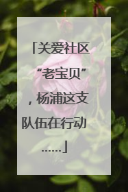 关爱社区“老宝贝”，杨浦这支队伍在行动……