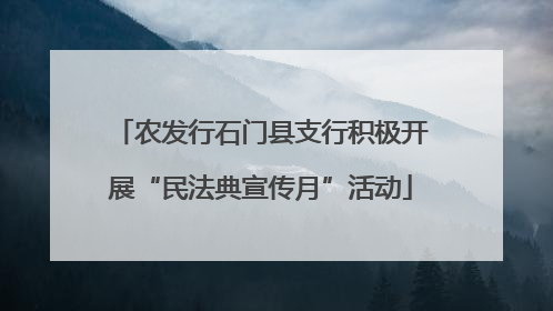 农发行石门县支行积极开展“民法典宣传月”活动