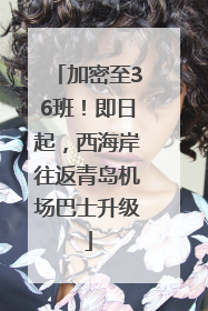 加密至36班！即日起，西海岸往返青岛机场巴士升级