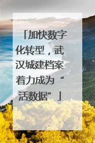加快数字化转型，武汉城建档案着力成为“活数据”