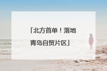 北方首单！落地青岛自贸片区