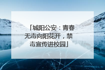 城阳公安：青春无毒向阳花开，禁毒宣传进校园