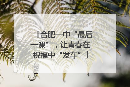 合肥一中“最后一课”，让青春在祝福中“发车”
